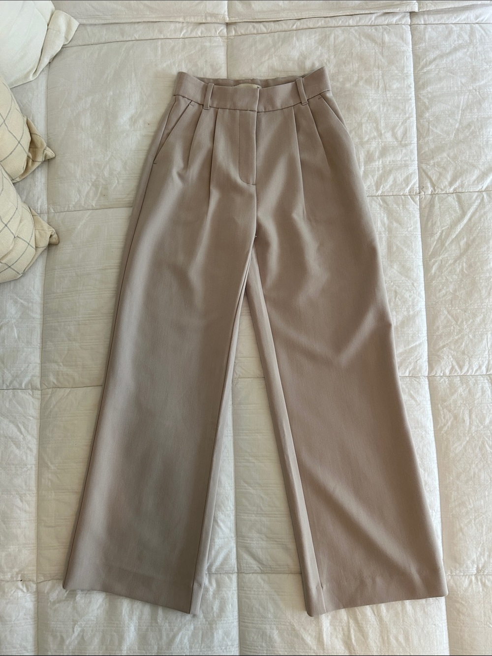 Abercrombie & Fitch Wide Leg Trousers – Beige – Size 24 S